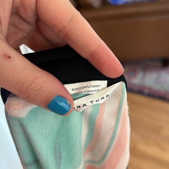 Trina Turk Nazare Kimono Swim Cover Up - Multicolor Marble - Picture 8 of 9